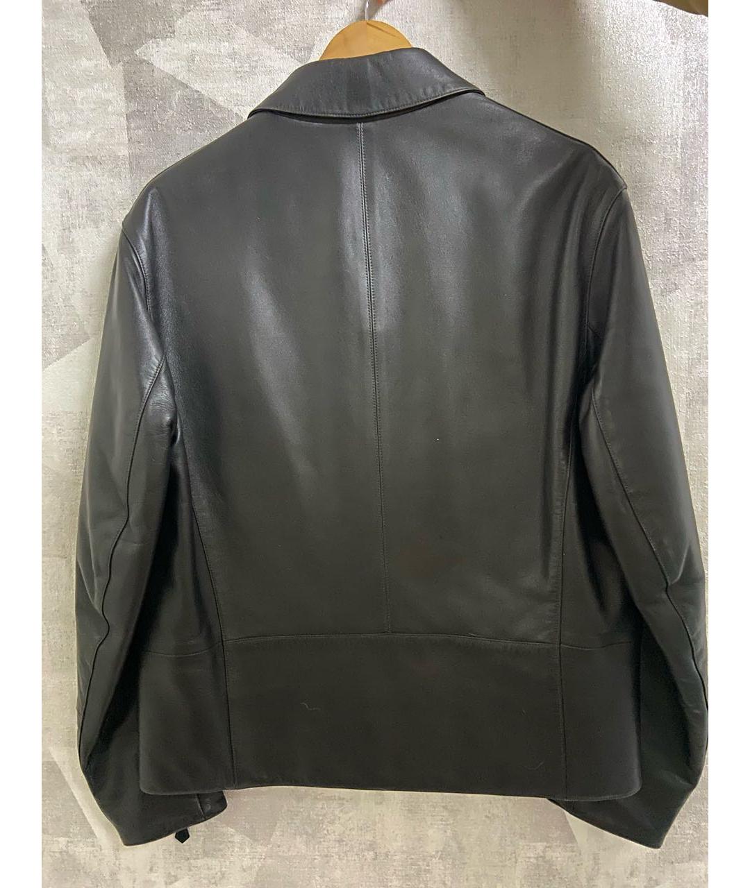 HERMES Черная кожаная куртка, фото 2