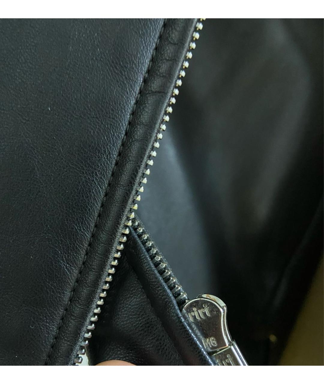 HERMES Черная кожаная куртка, фото 4