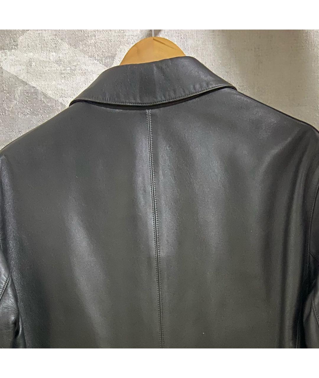 HERMES Черная кожаная куртка, фото 3