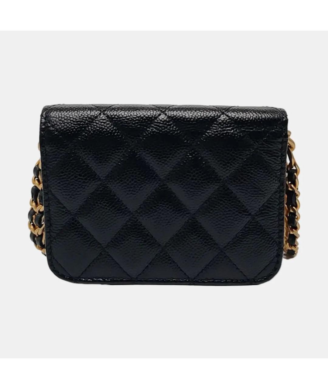 CHANEL Черная кожаная сумка через плечо, фото 4