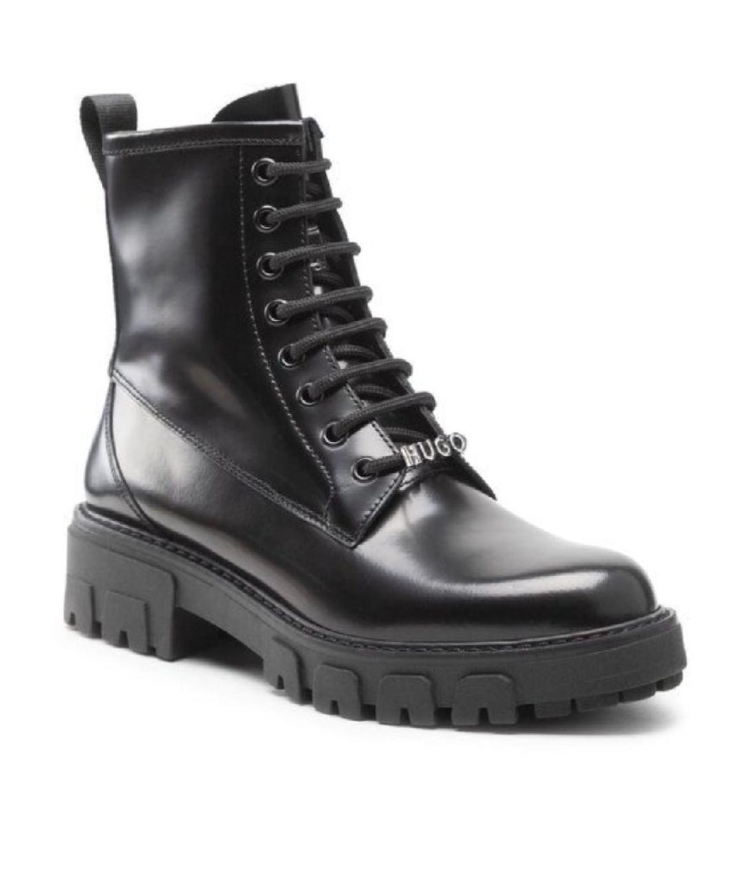 HUGO Черные кожаные ботинки, фото 4