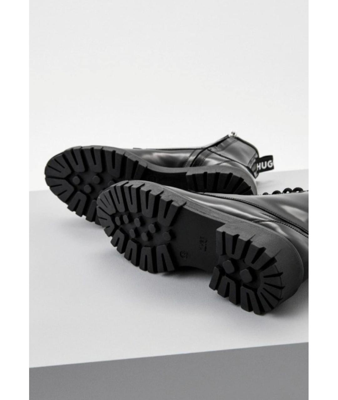 HUGO Черные кожаные ботинки, фото 3
