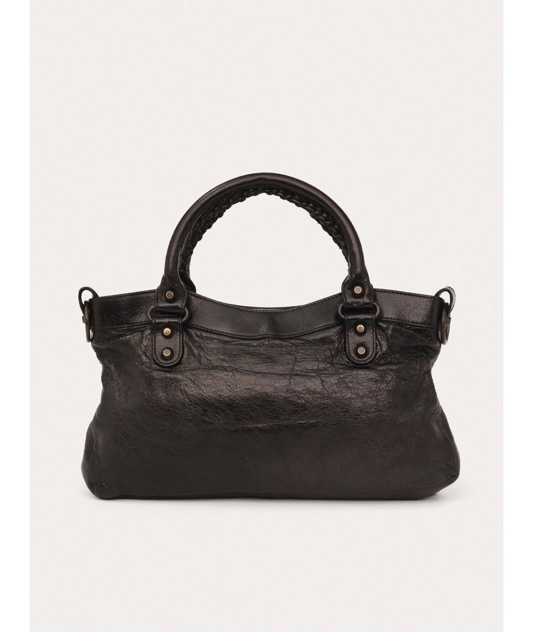 BALENCIAGA Черная кожаная сумка через плечо, фото 3