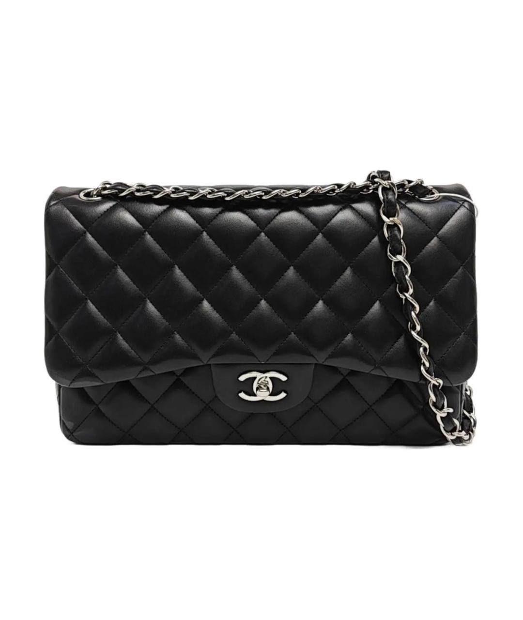 CHANEL Черная кожаная сумка тоут, фото 9