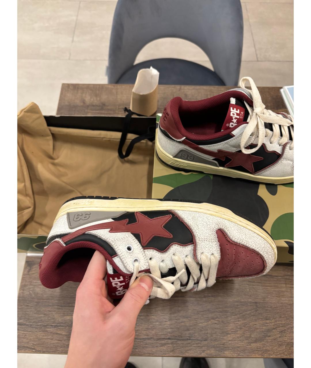 BAPE Мульти кожаные низкие кроссовки / кеды, фото 5