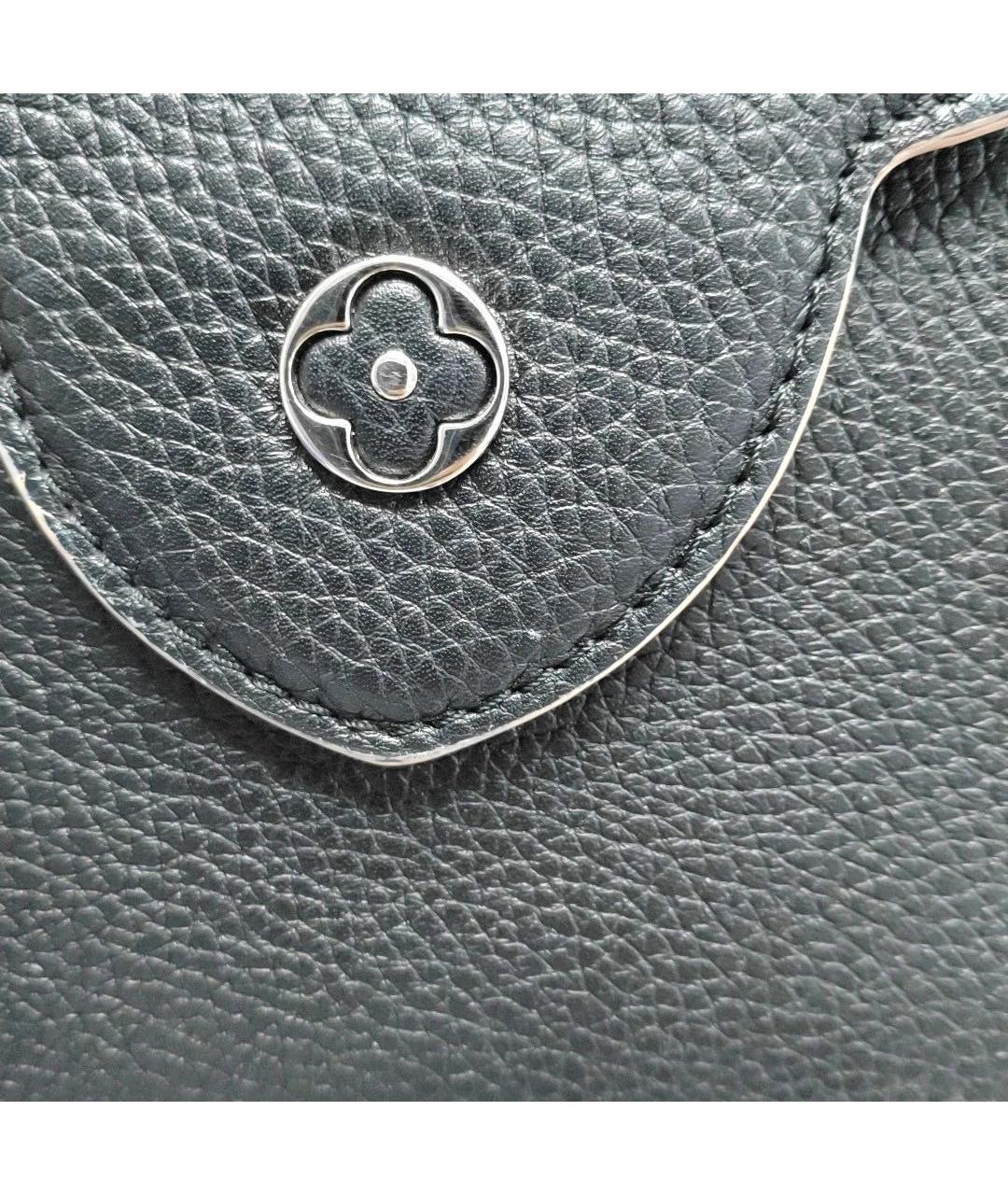 LOUIS VUITTON Черная кожаная сумка через плечо, фото 6