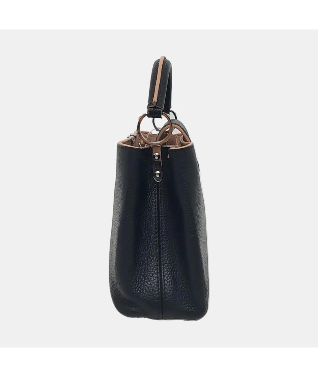 LOUIS VUITTON Черная кожаная сумка через плечо, фото 2