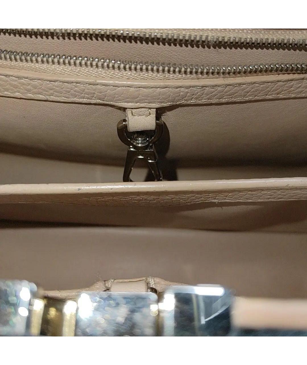 LOUIS VUITTON Черная кожаная сумка через плечо, фото 4