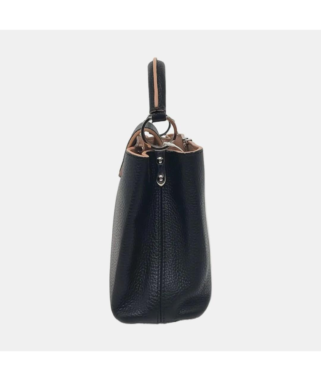 LOUIS VUITTON Черная кожаная сумка через плечо, фото 3