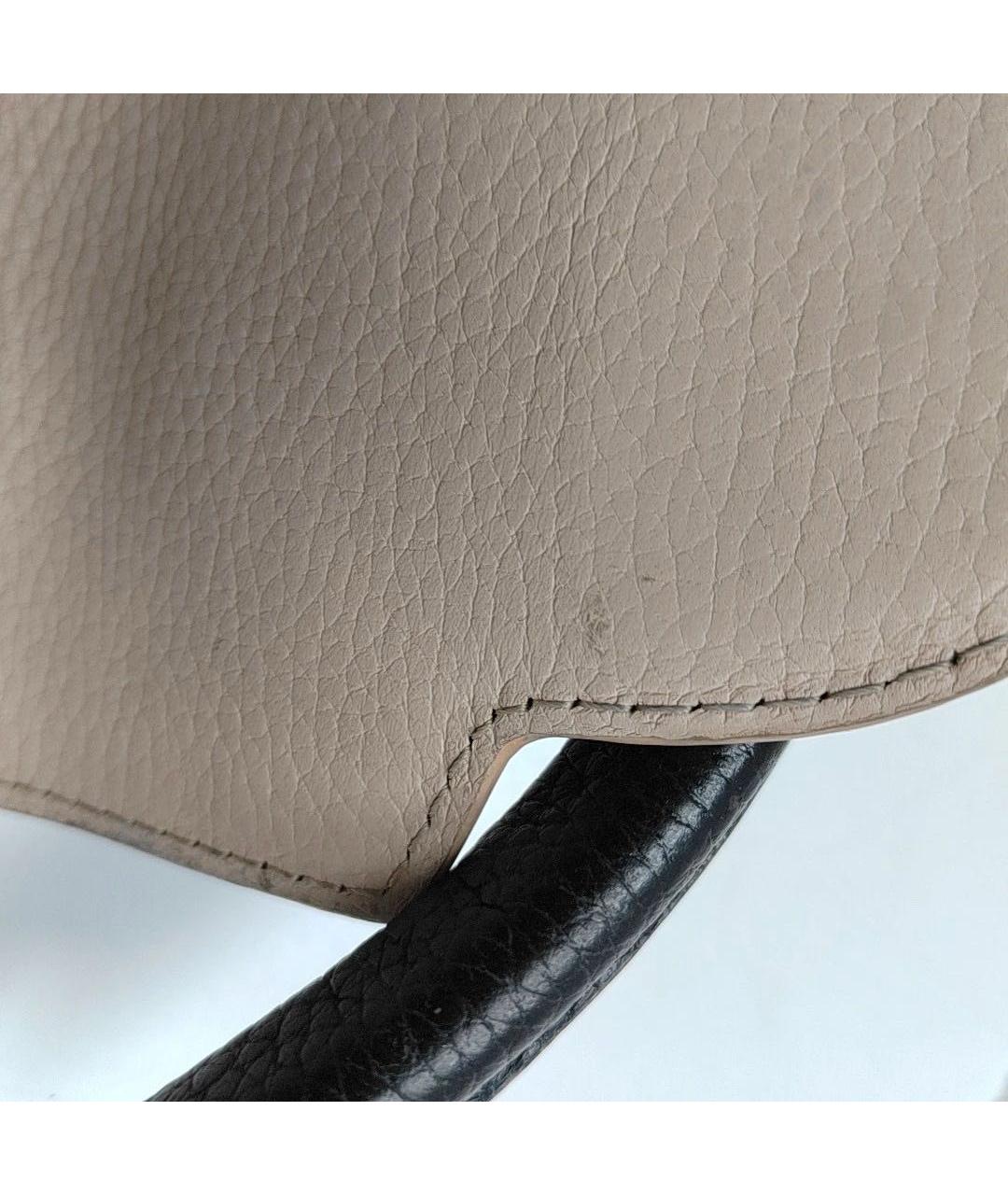 LOUIS VUITTON Черная кожаная сумка через плечо, фото 5