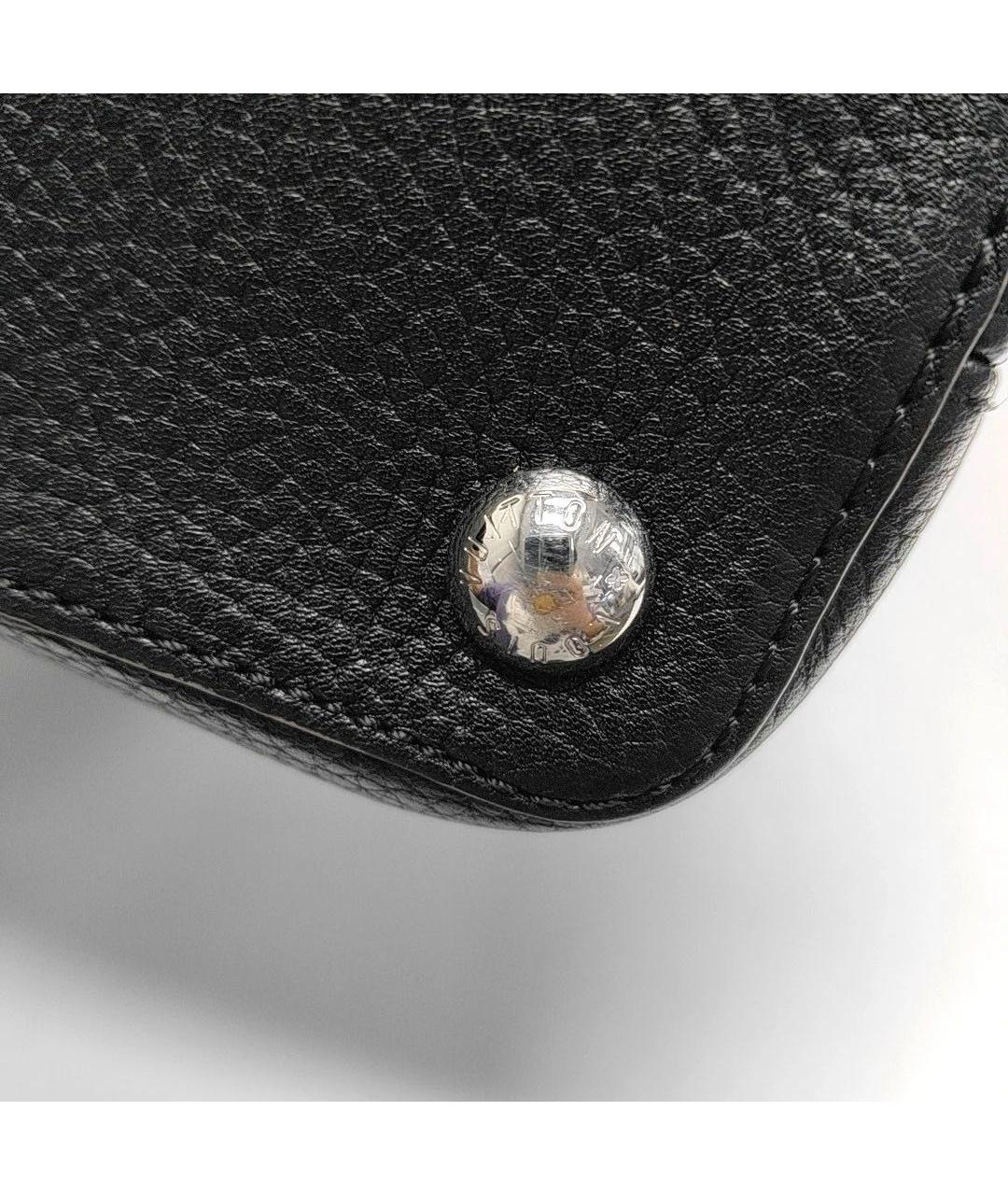 LOUIS VUITTON Черная кожаная сумка через плечо, фото 7