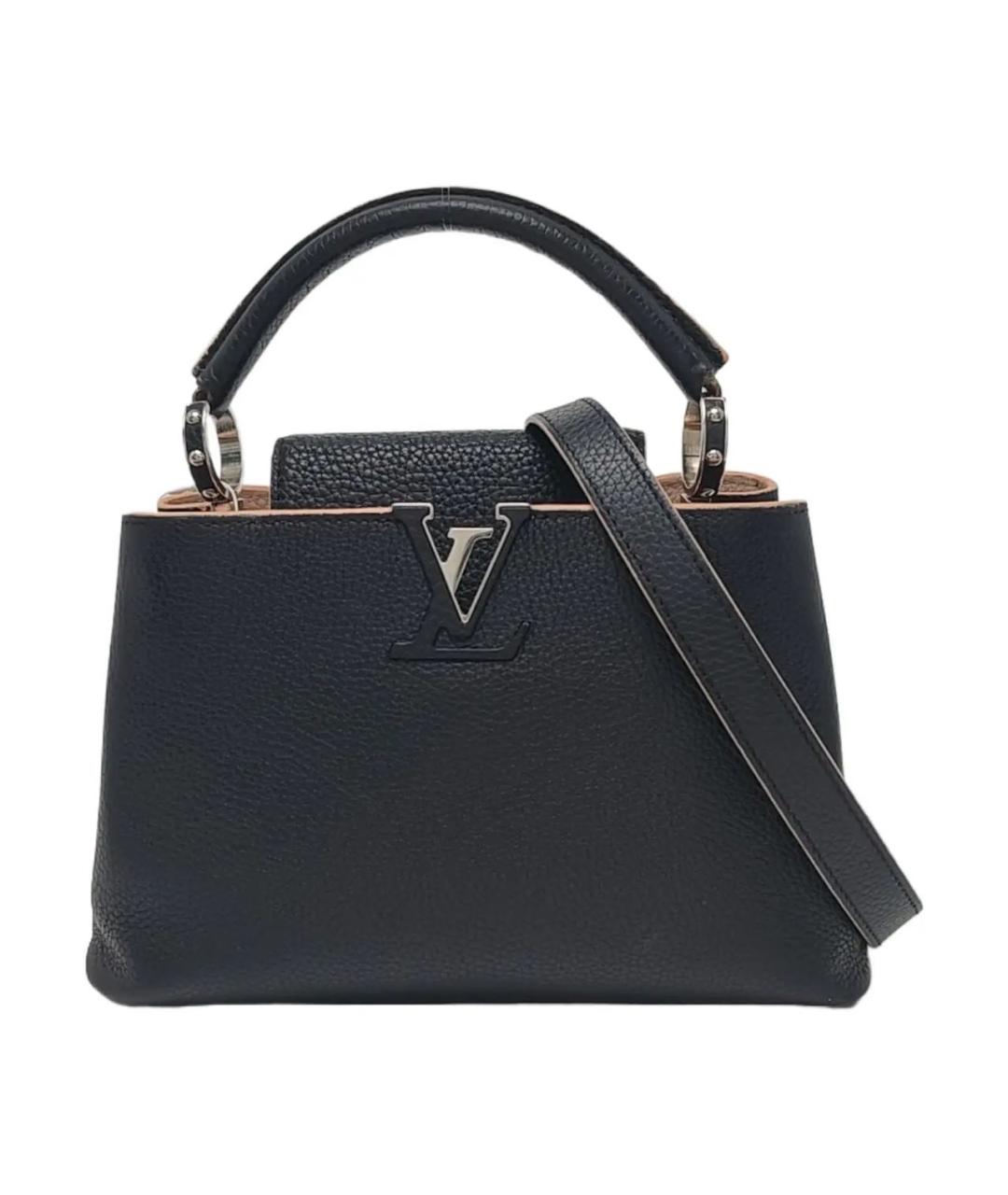 LOUIS VUITTON Черная кожаная сумка через плечо, фото 9