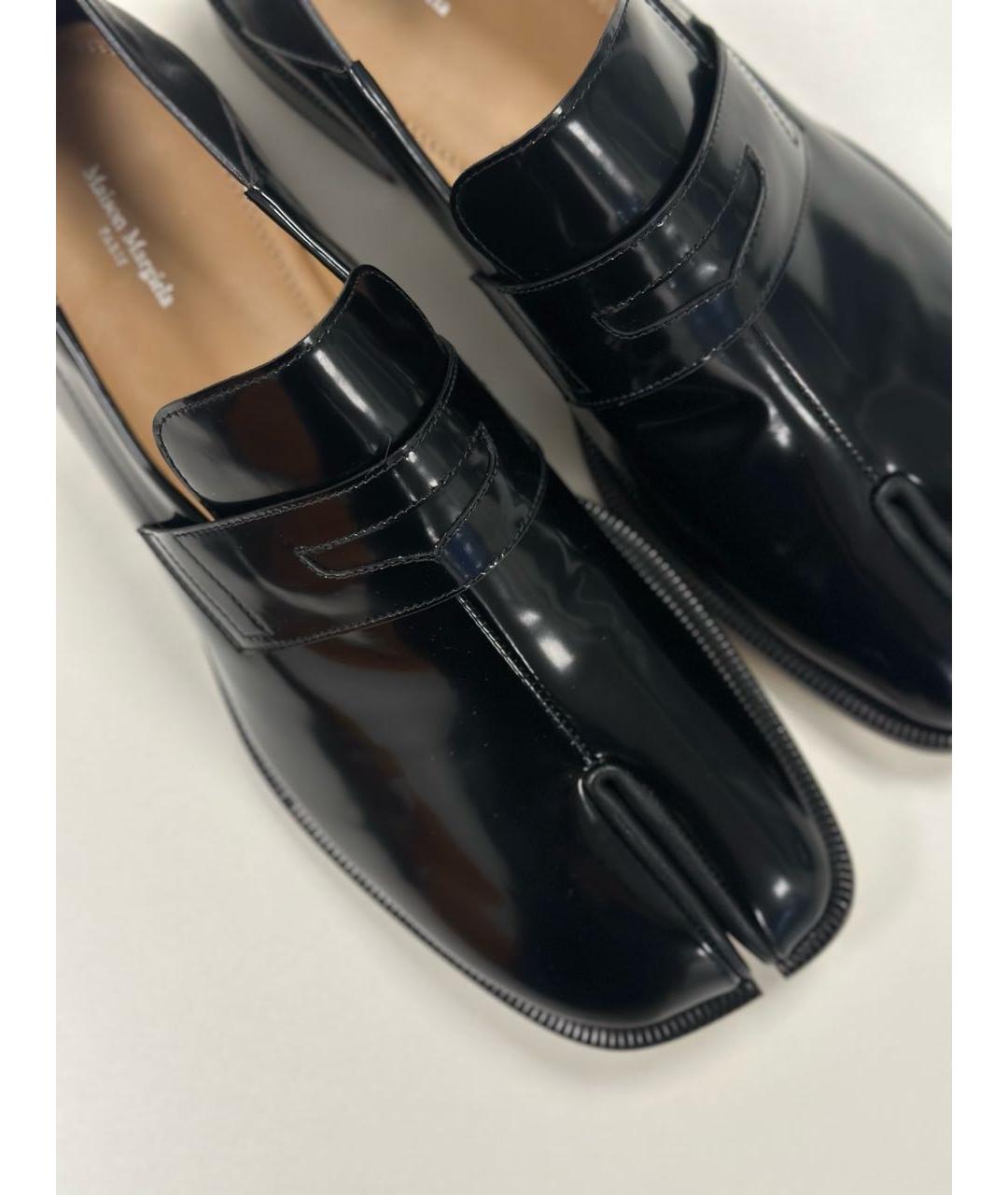 MAISON MARGIELA Черные лоферы из лакированной кожи, фото 8