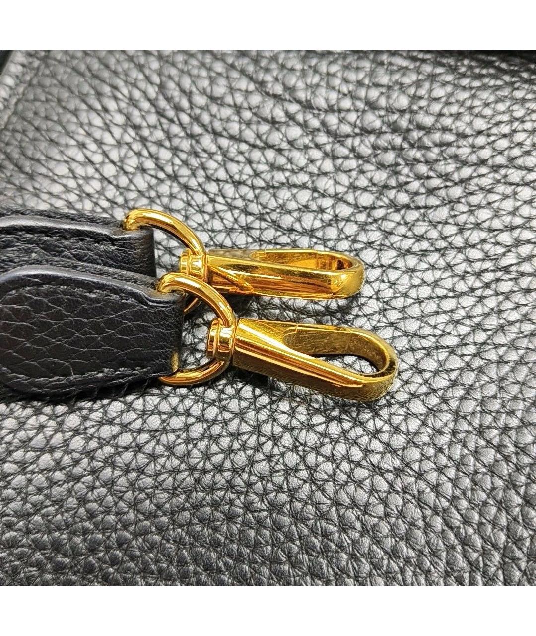 HERMES Черная кожаная сумка через плечо, фото 8