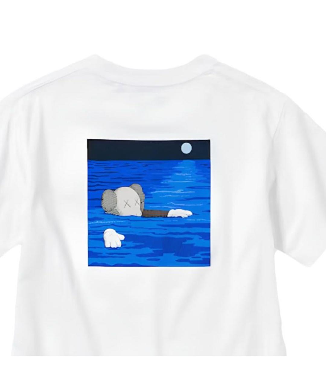 KAWS Белая хлопковая футболка, фото 4