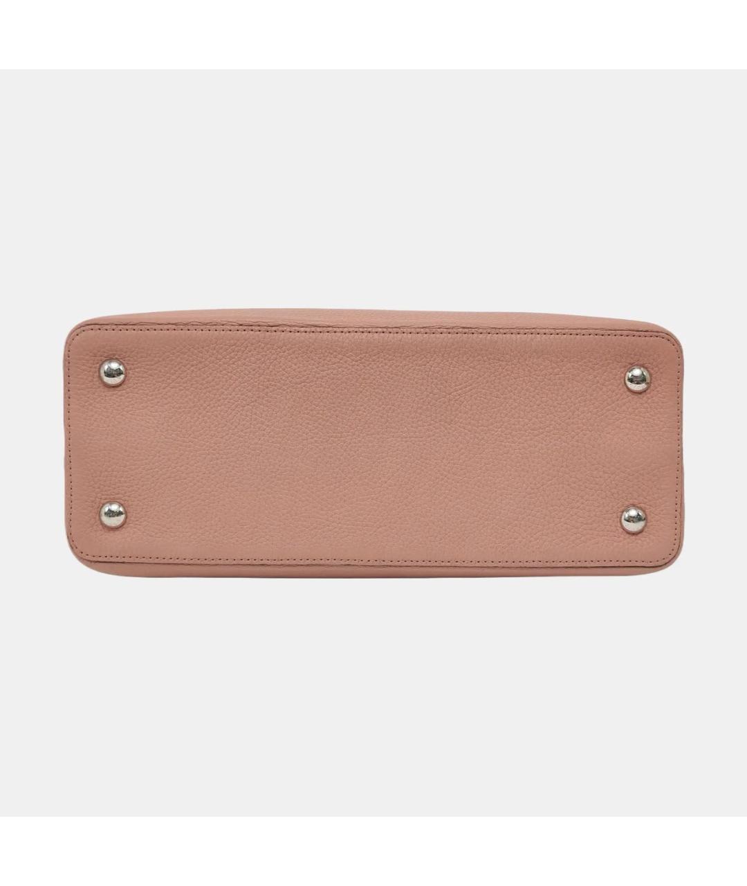 LOUIS VUITTON Розовая кожаная сумка тоут, фото 5