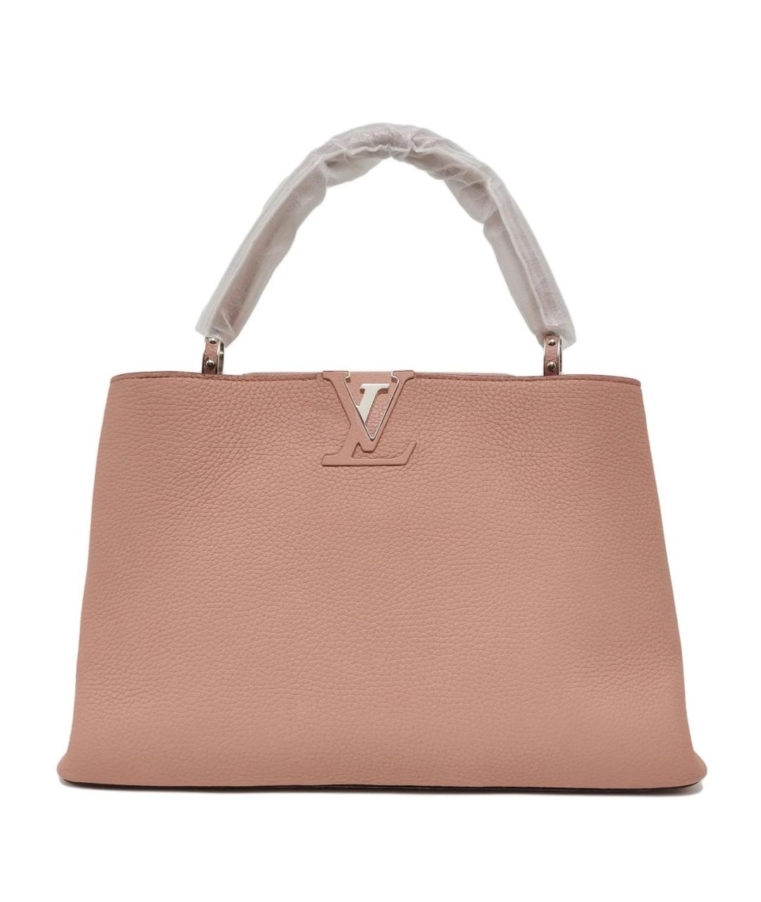 LOUIS VUITTON Розовая кожаная сумка тоут, фото 9