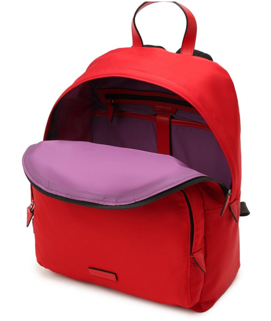 VERSACE Красный тканевый рюкзак, фото 2
