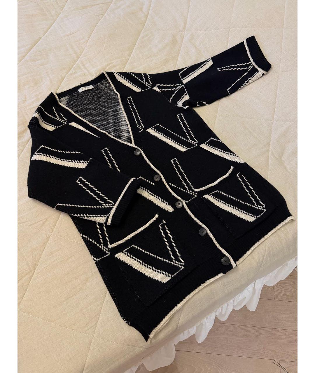 VALENTINO Черный шерстяной кардиган, фото 5