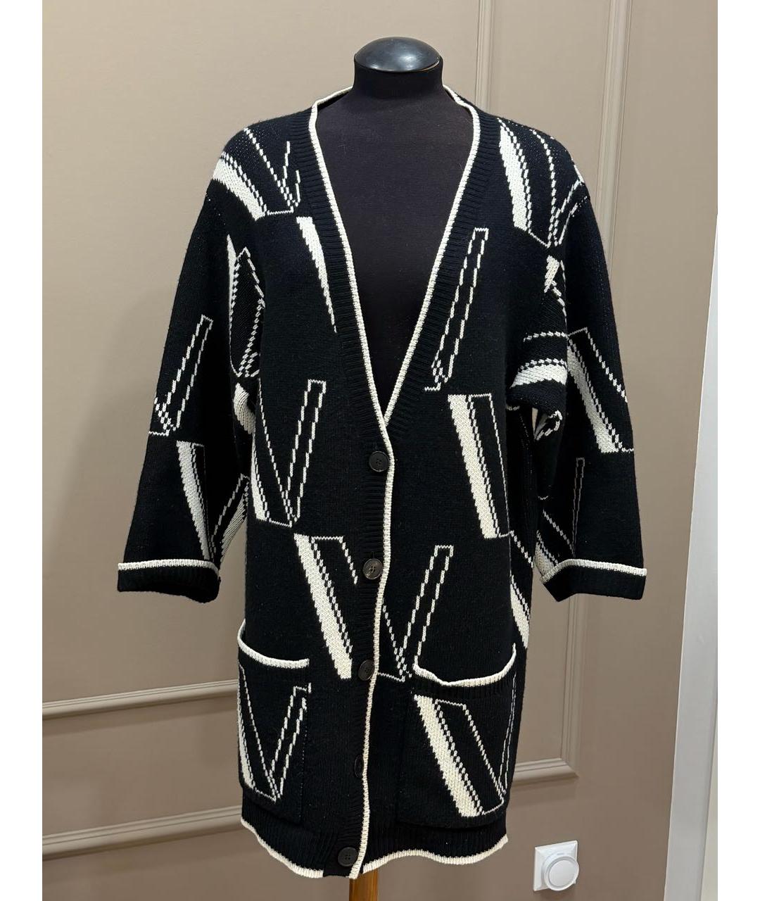 VALENTINO Черный шерстяной кардиган, фото 4