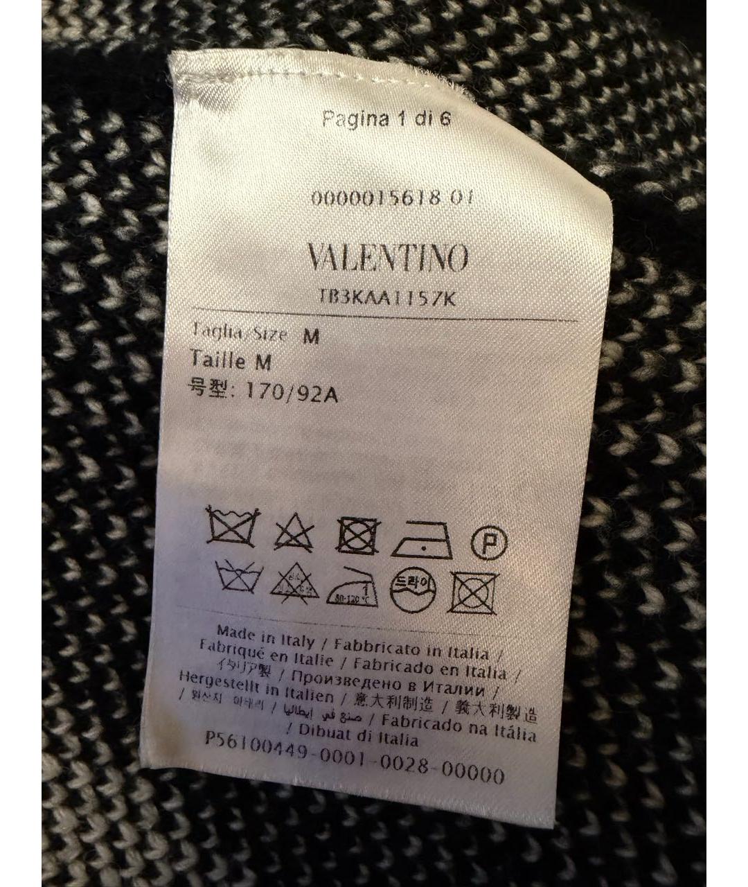 VALENTINO Черный шерстяной кардиган, фото 7