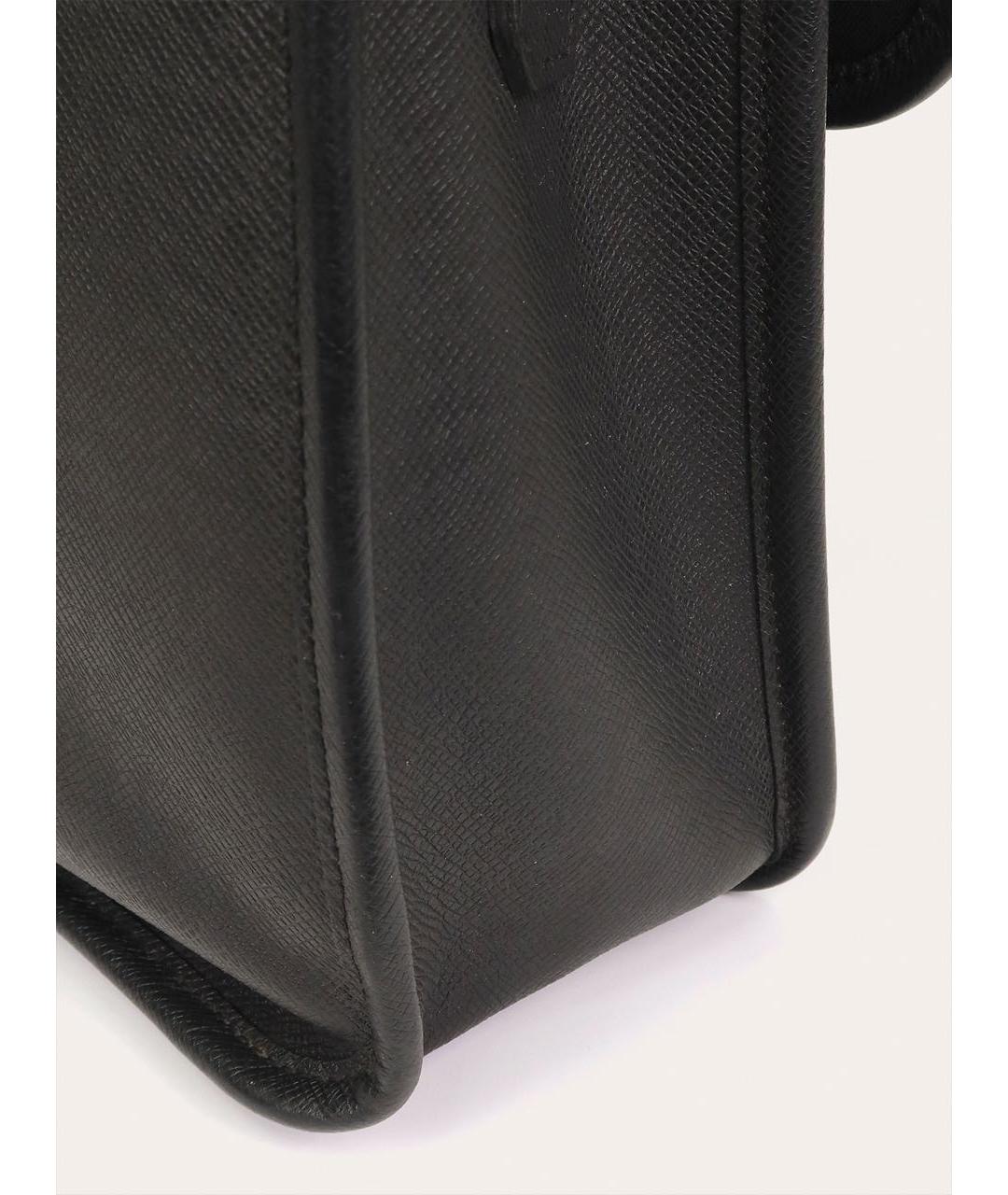 LOUIS VUITTON Черный кожаный портфель, фото 6