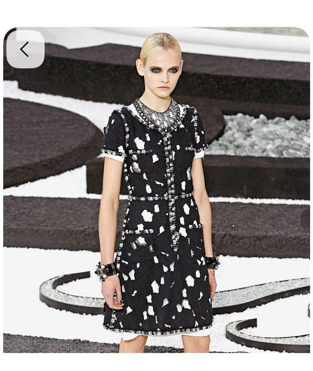 CHANEL Синее твидовое вечернее платье, фото 2