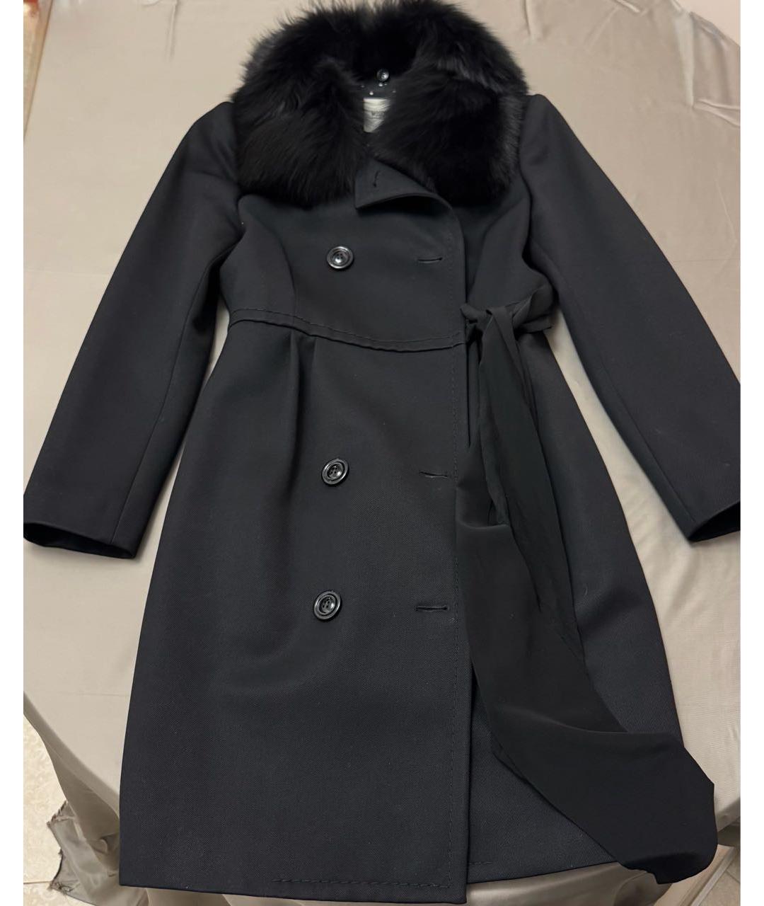 MOSCHINO Черное шерстяное пальто, фото 9
