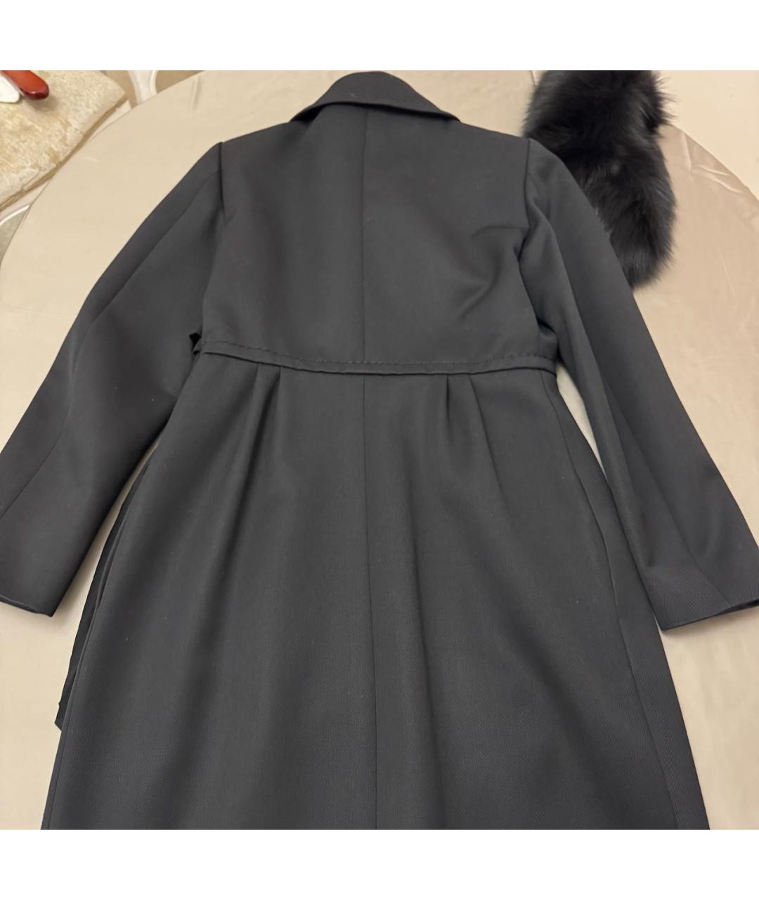 MOSCHINO Черное шерстяное пальто, фото 3