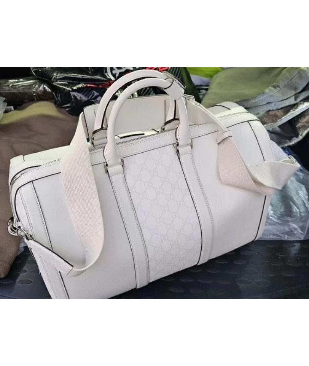 GUCCI Белая дорожная/спортивная сумка, фото 7