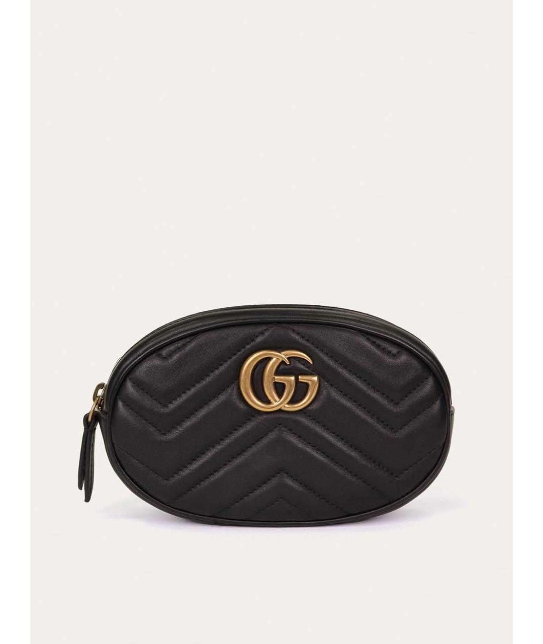 GUCCI Черная кожаная поясная сумка, фото 9