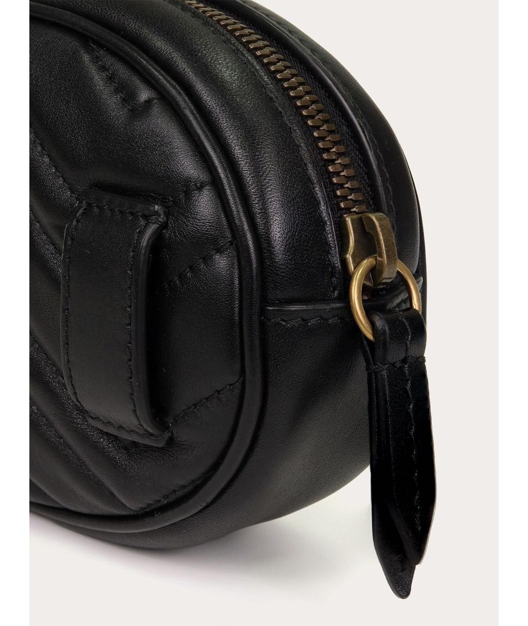 GUCCI Черная кожаная поясная сумка, фото 7