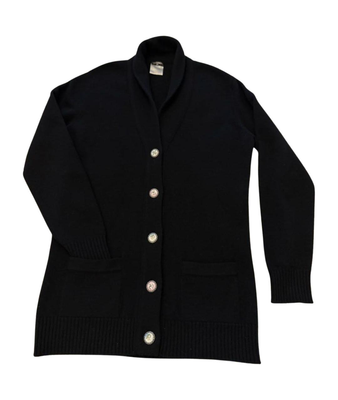 CHANEL Черный кашемировый кардиган, фото 1