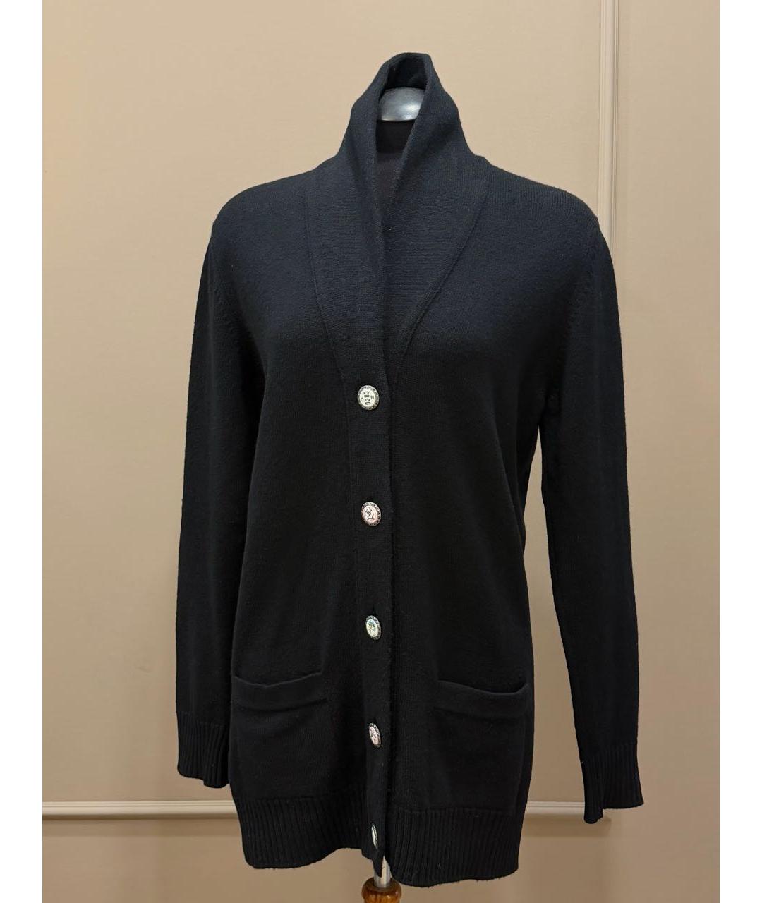 CHANEL Черный кашемировый кардиган, фото 8