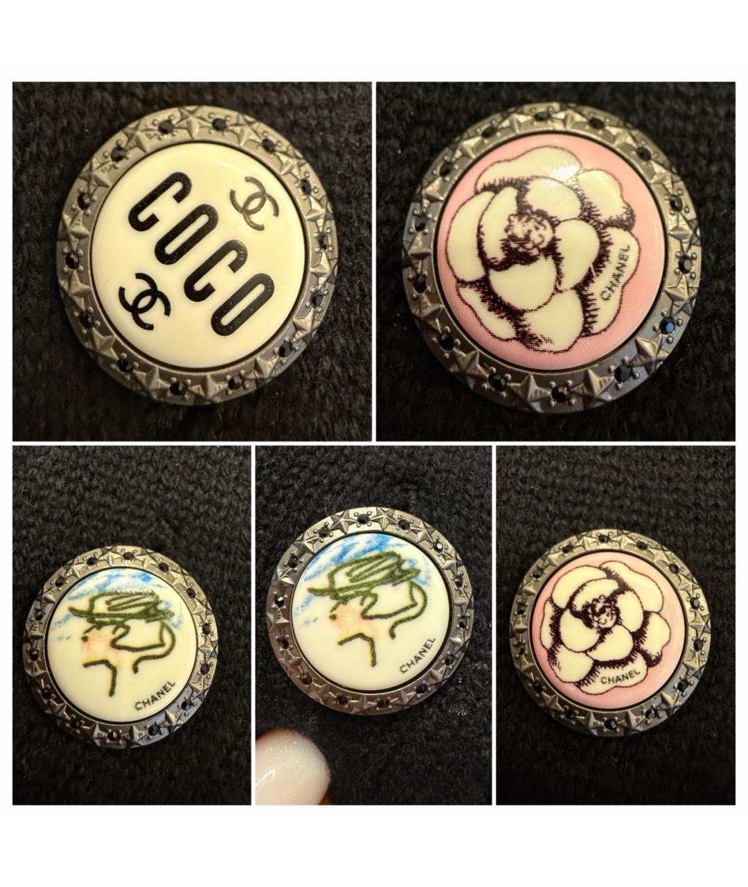 CHANEL Черный кашемировый кардиган, фото 7