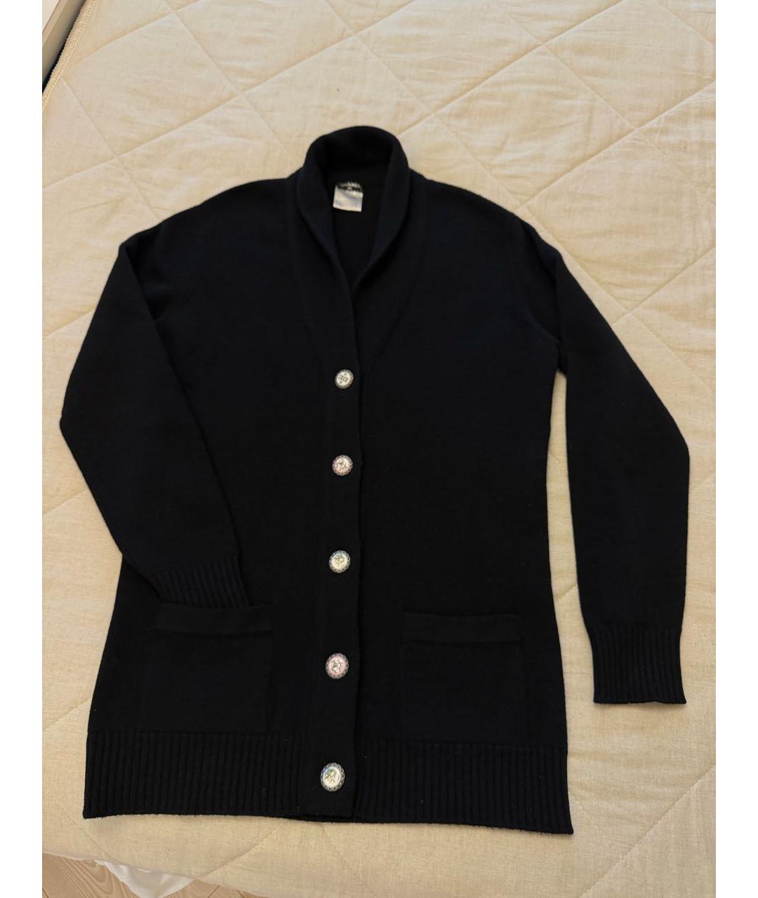 CHANEL Черный кашемировый кардиган, фото 9