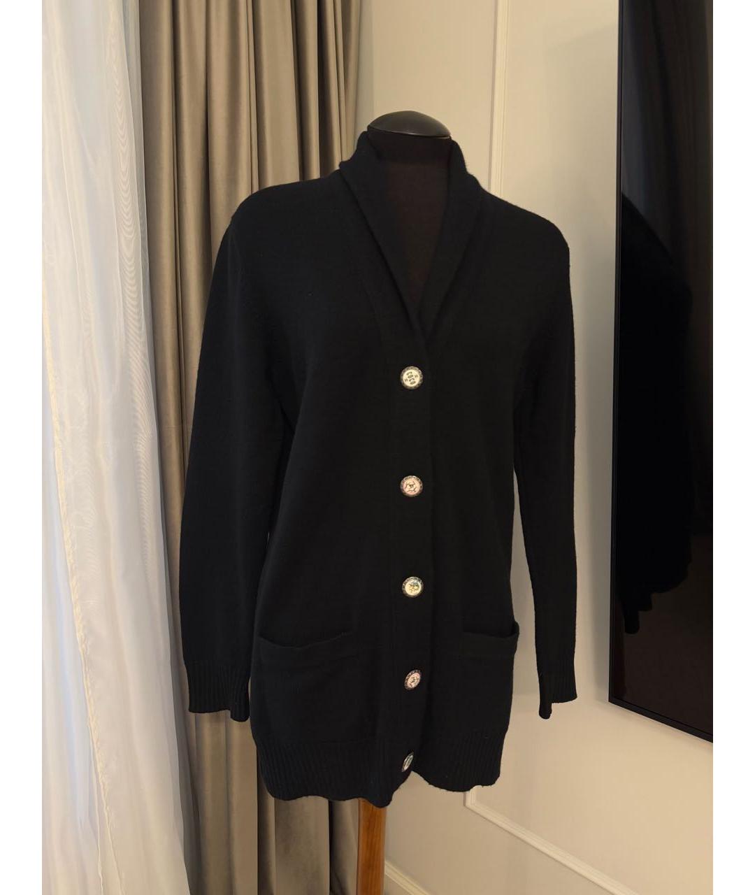 CHANEL Черный кашемировый кардиган, фото 2