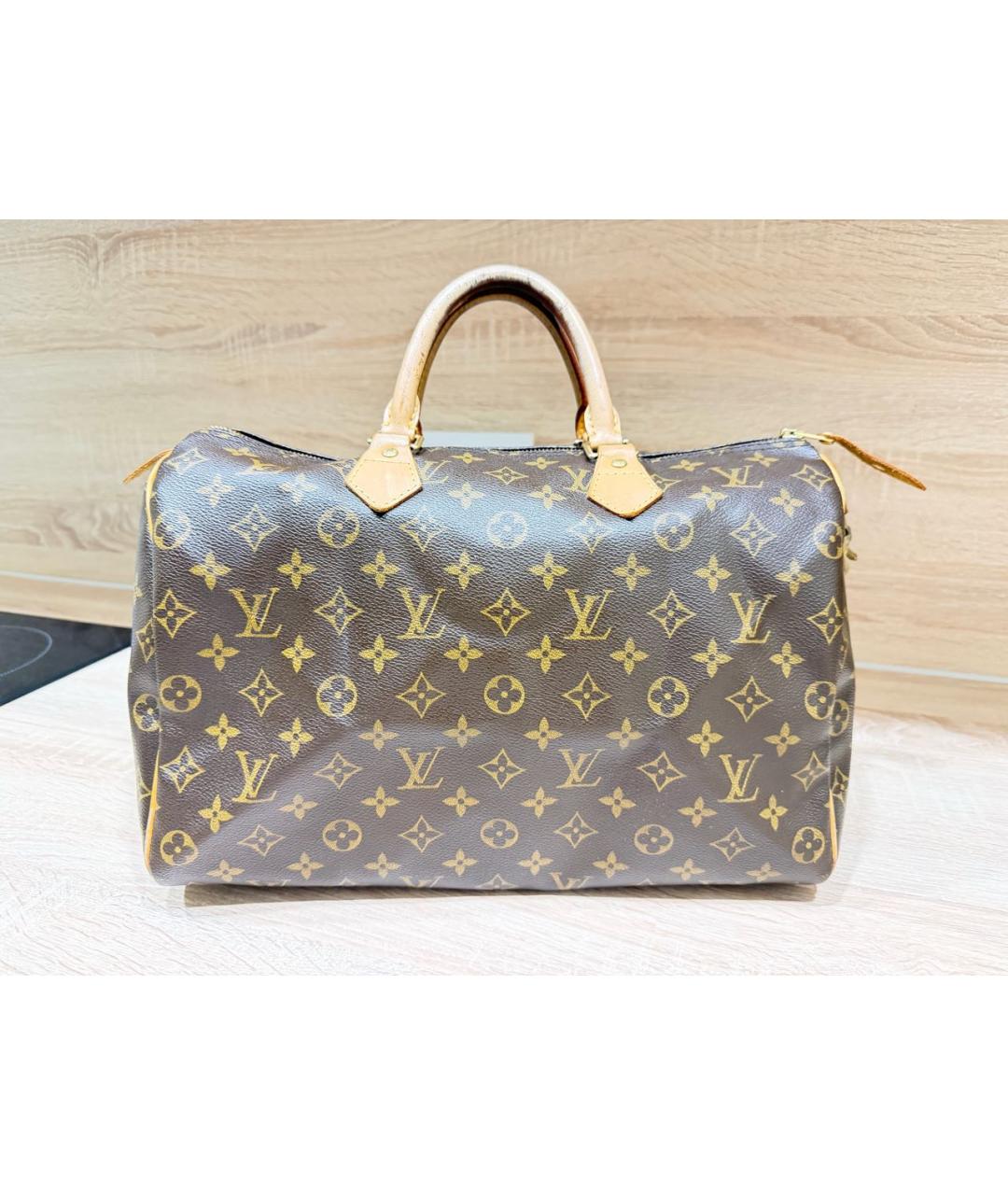 LOUIS VUITTON Коричневая сумка с короткими ручками, фото 9