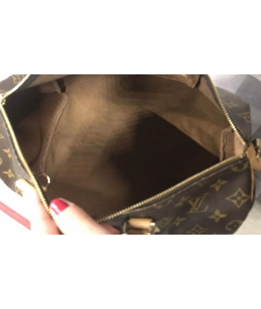 LOUIS VUITTON Коричневая сумка с короткими ручками, фото 4