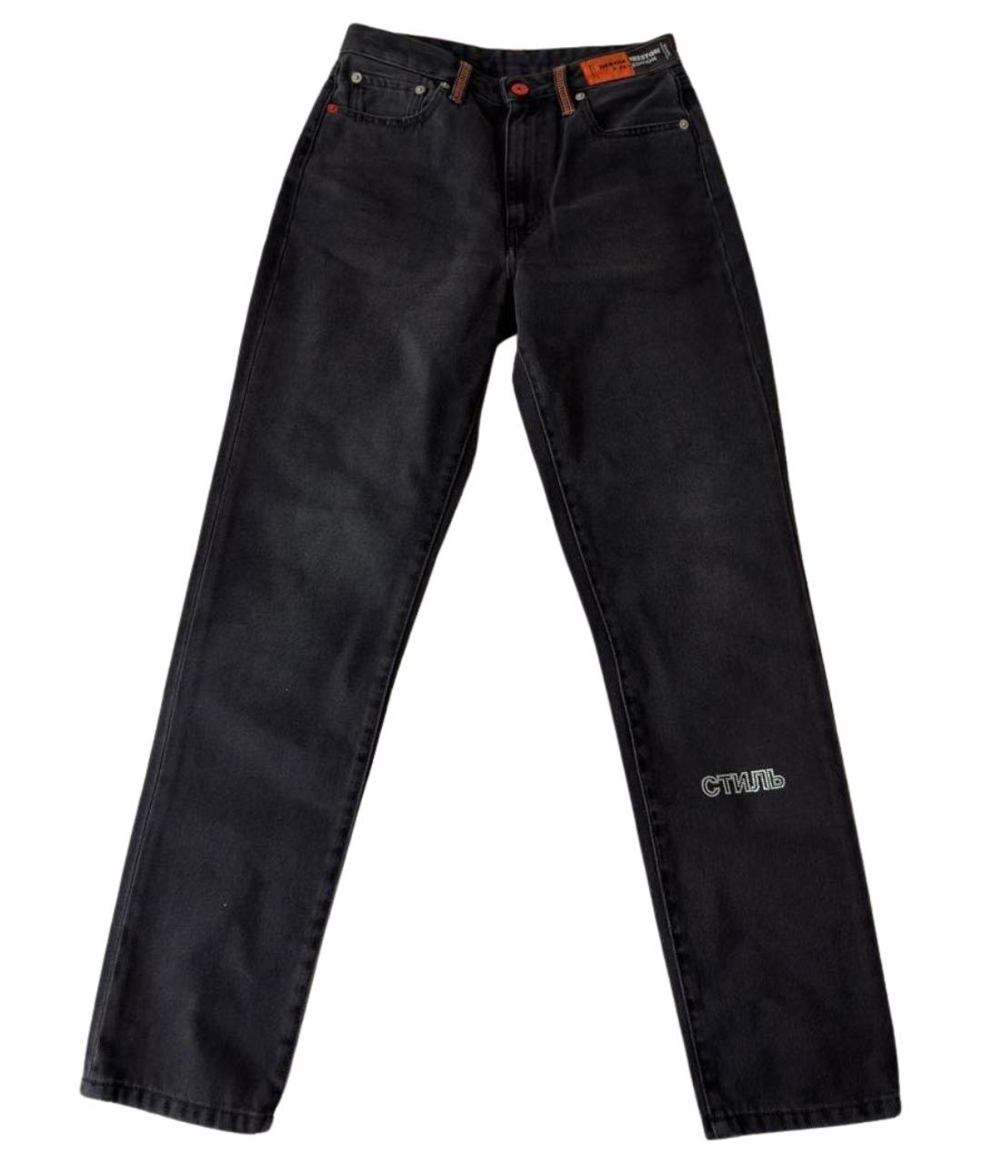 HERON PRESTON Черные хлопковые прямые джинсы, фото 1