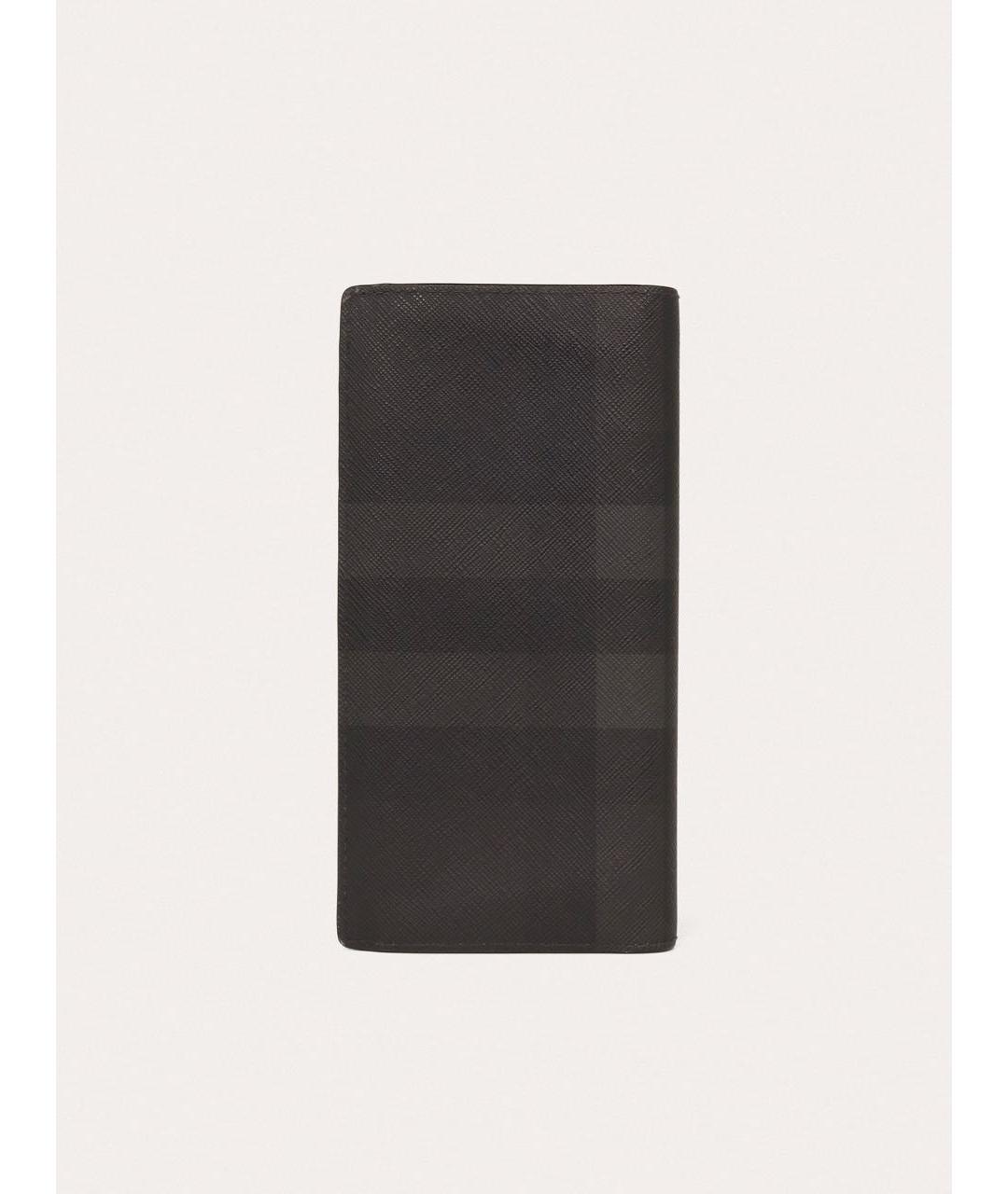 BURBERRY Черный кожаный кошелек, фото 3