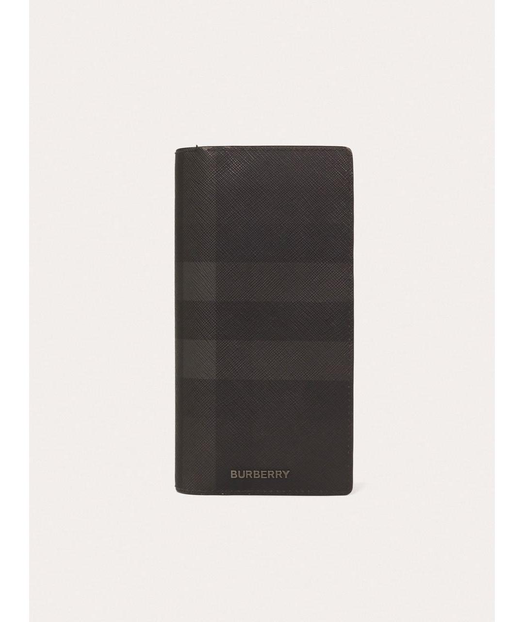 BURBERRY Черный кожаный кошелек, фото 9