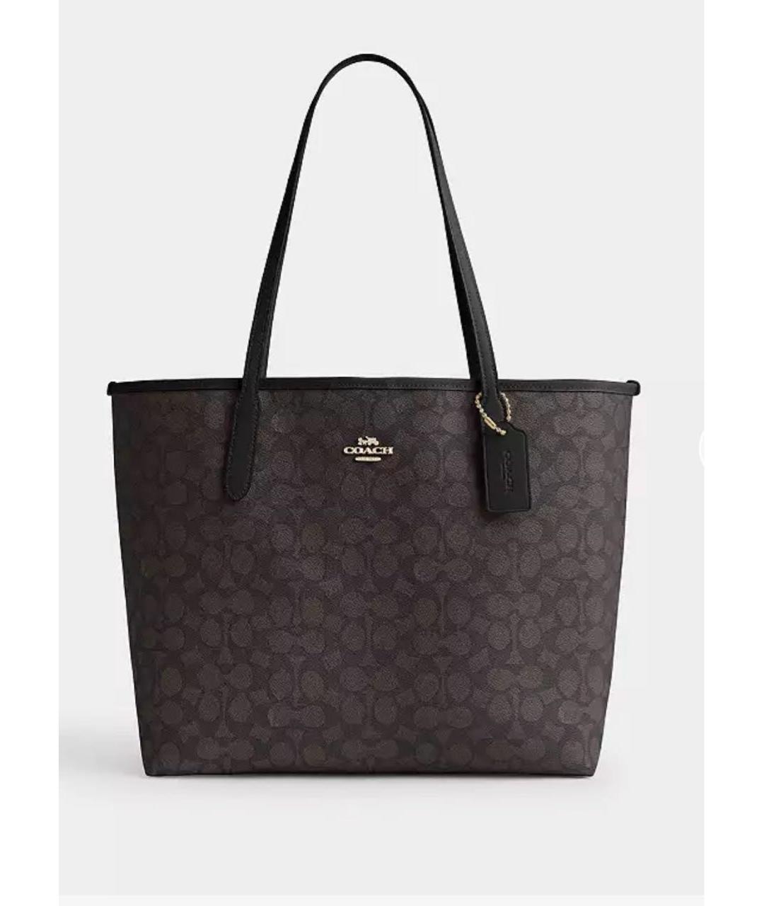 COACH Коричневая сумка тоут, фото 7