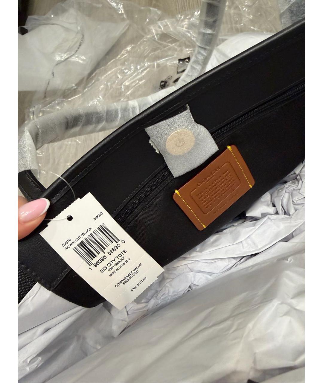 COACH Коричневая сумка тоут, фото 4