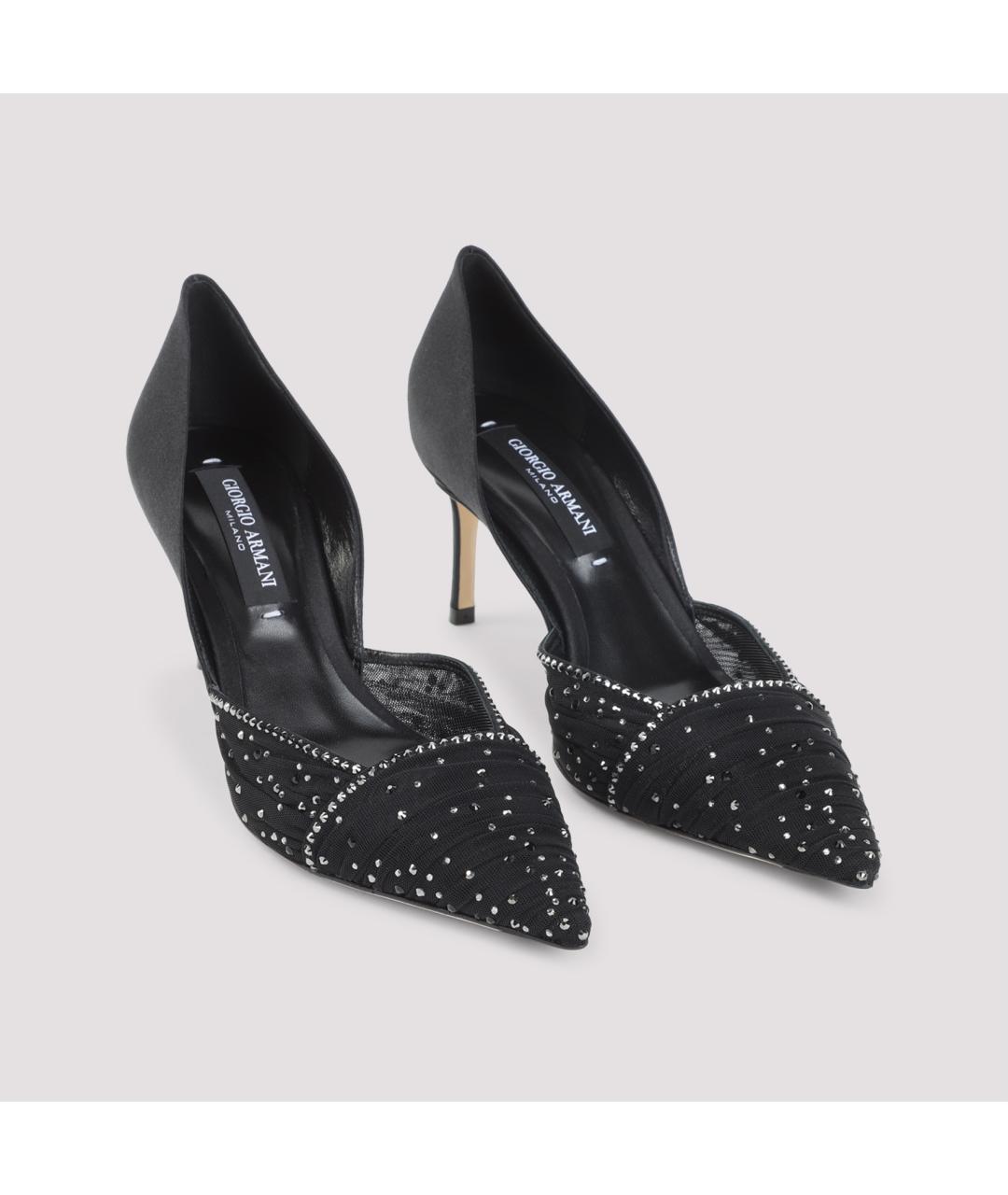 GIORGIO ARMANI Черные текстильные туфли, фото 5