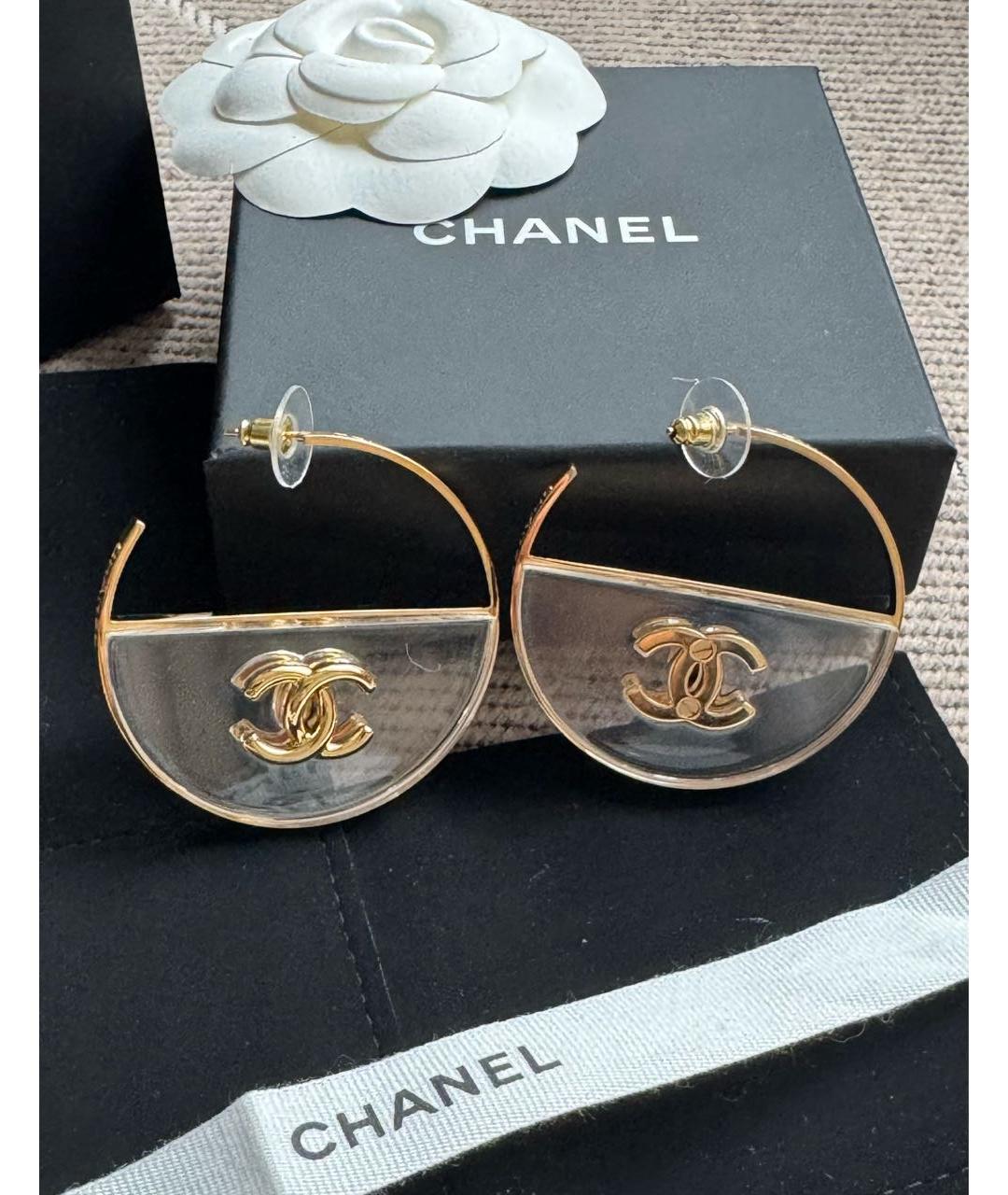 CHANEL Желтые серьги, фото 5