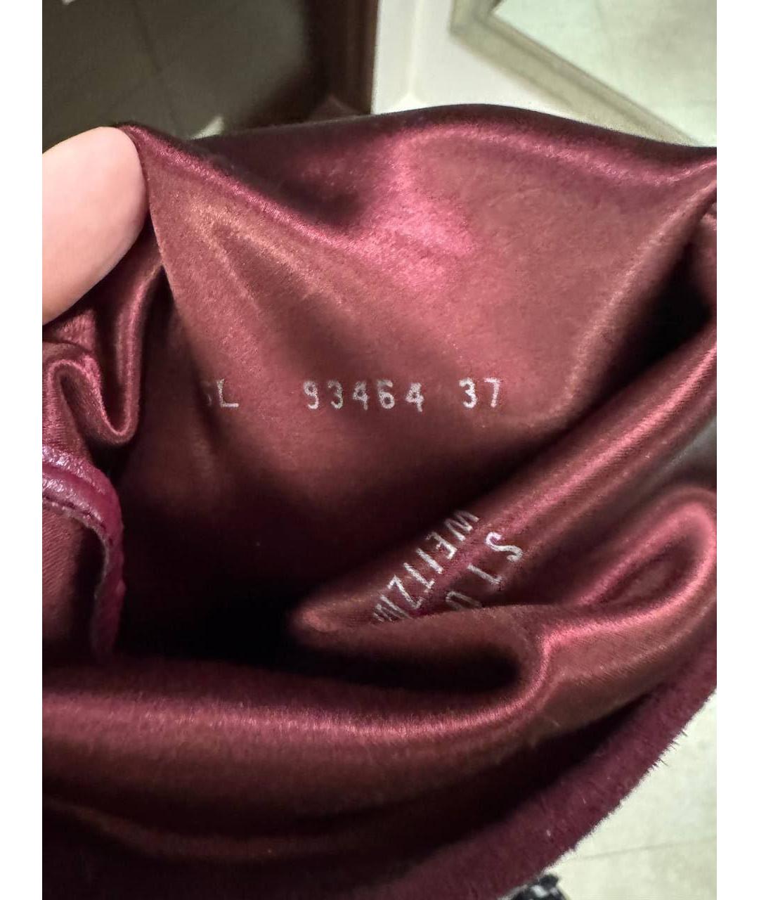 STUART WEITZMAN Бордовые замшевые ботфорты, фото 8