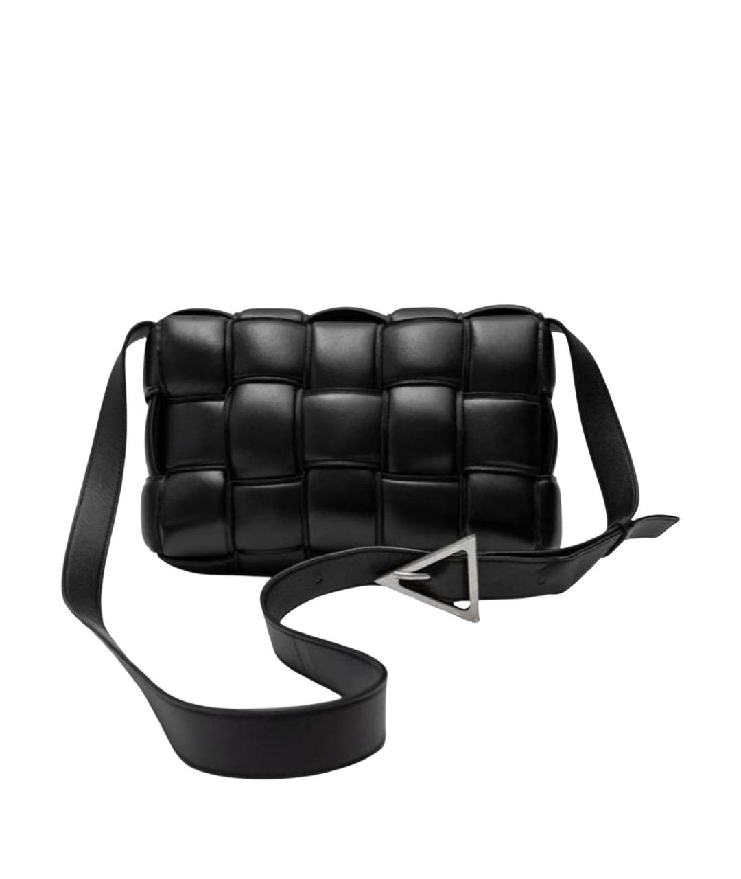 BOTTEGA VENETA Черная кожаная сумка через плечо, фото 1