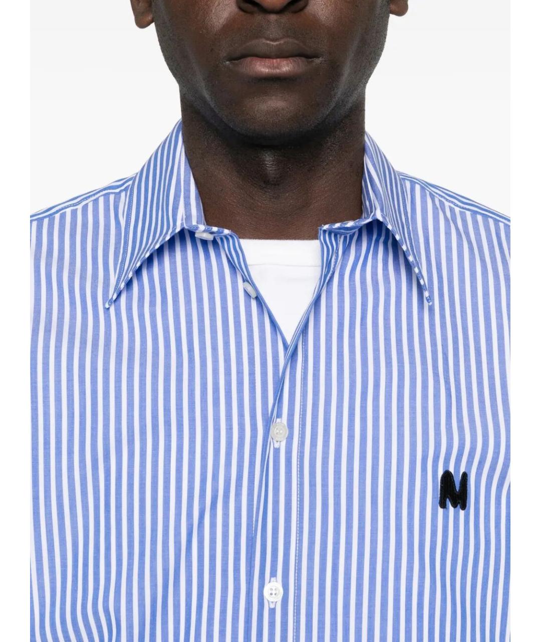 MSGM Синяя хлопковая кэжуал рубашка, фото 5