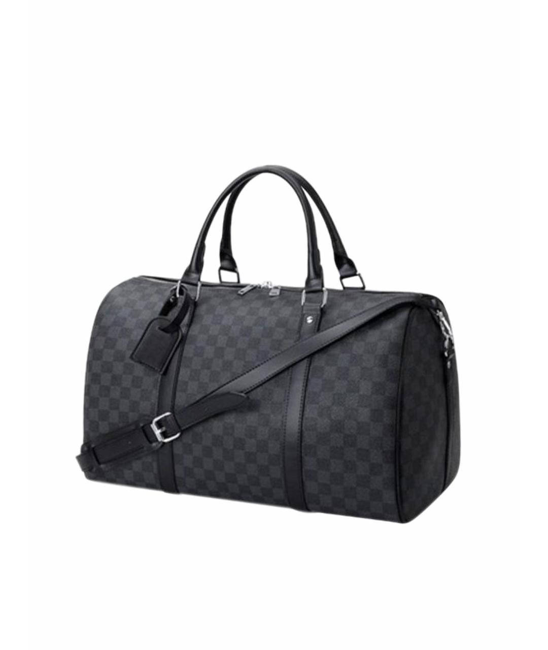 LOUIS VUITTON Антрацитовая дорожная/спортивная сумка, фото 1